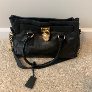 Michael Kors Black Leather Bag with Good Hardware